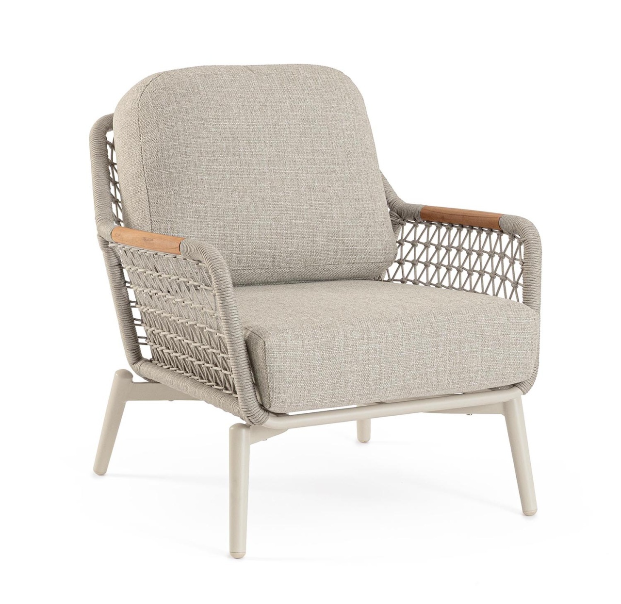 Furniture Fotoliu exterior gri/maro din textil Eulero Bizzotto