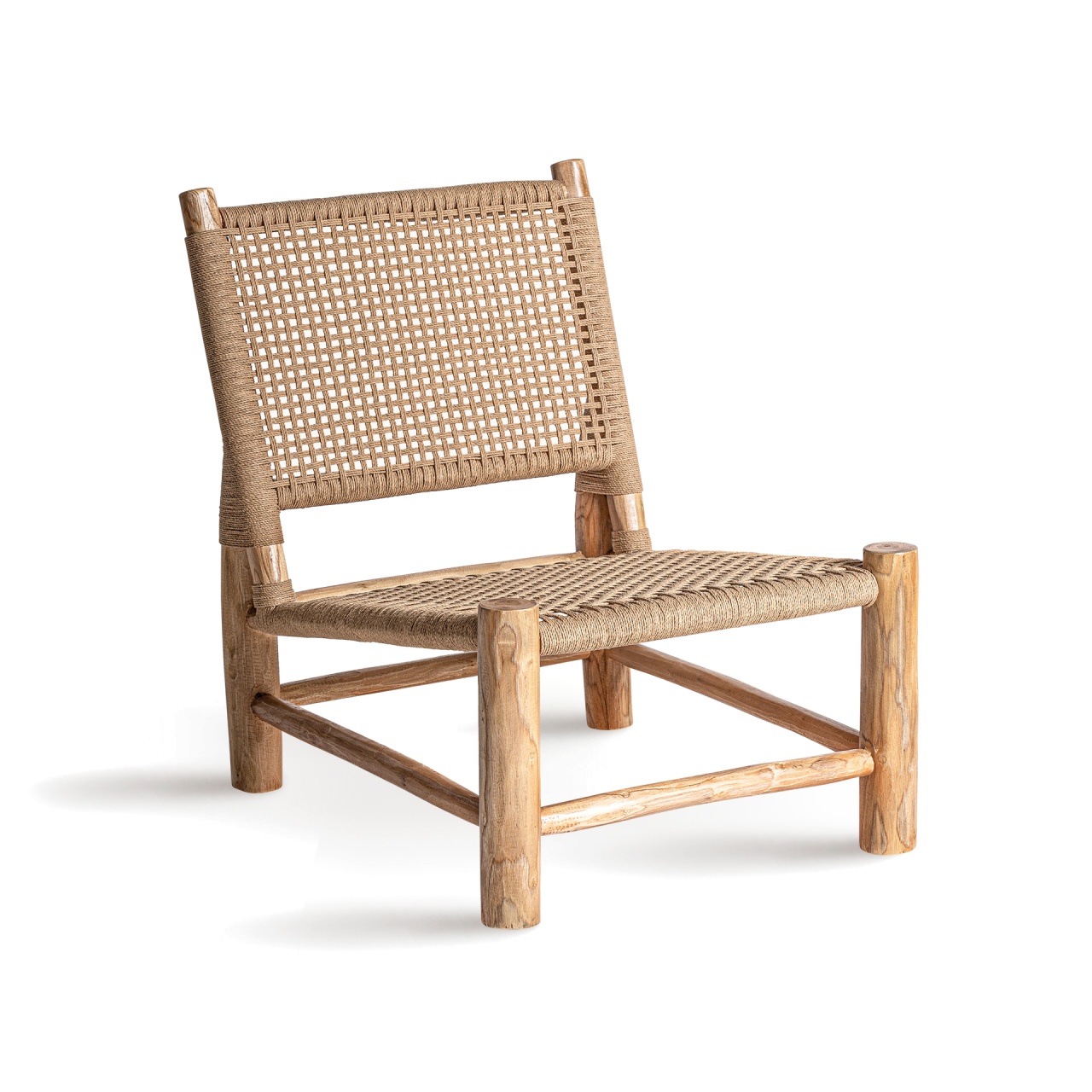 rochii simple Fotoliu maro deschis din lemn Mouzaki Vical Home