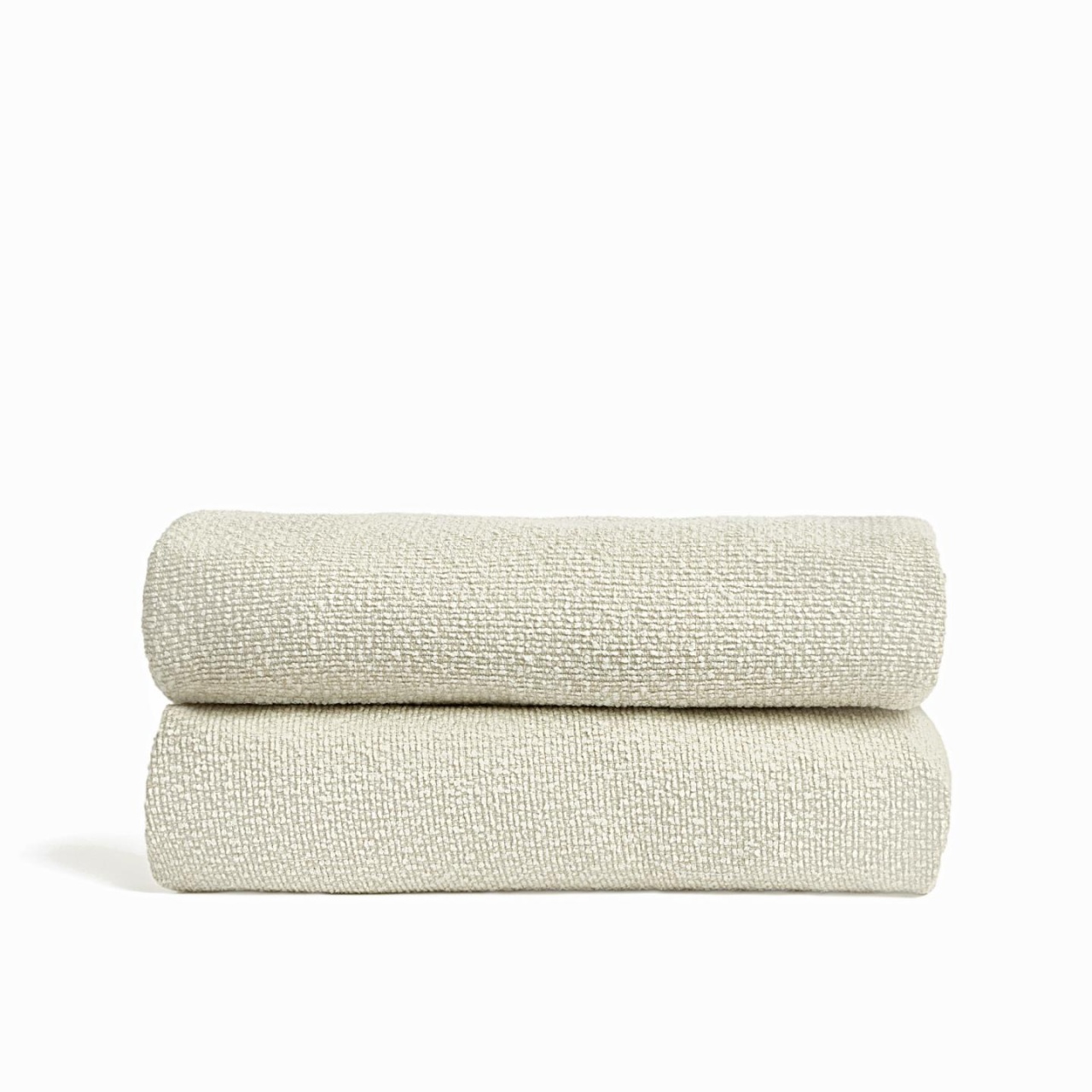 Mattress Protectors Husa pentru pat ecru din fibre sintetice 180x200 cm Martina Chenille Kave Home
