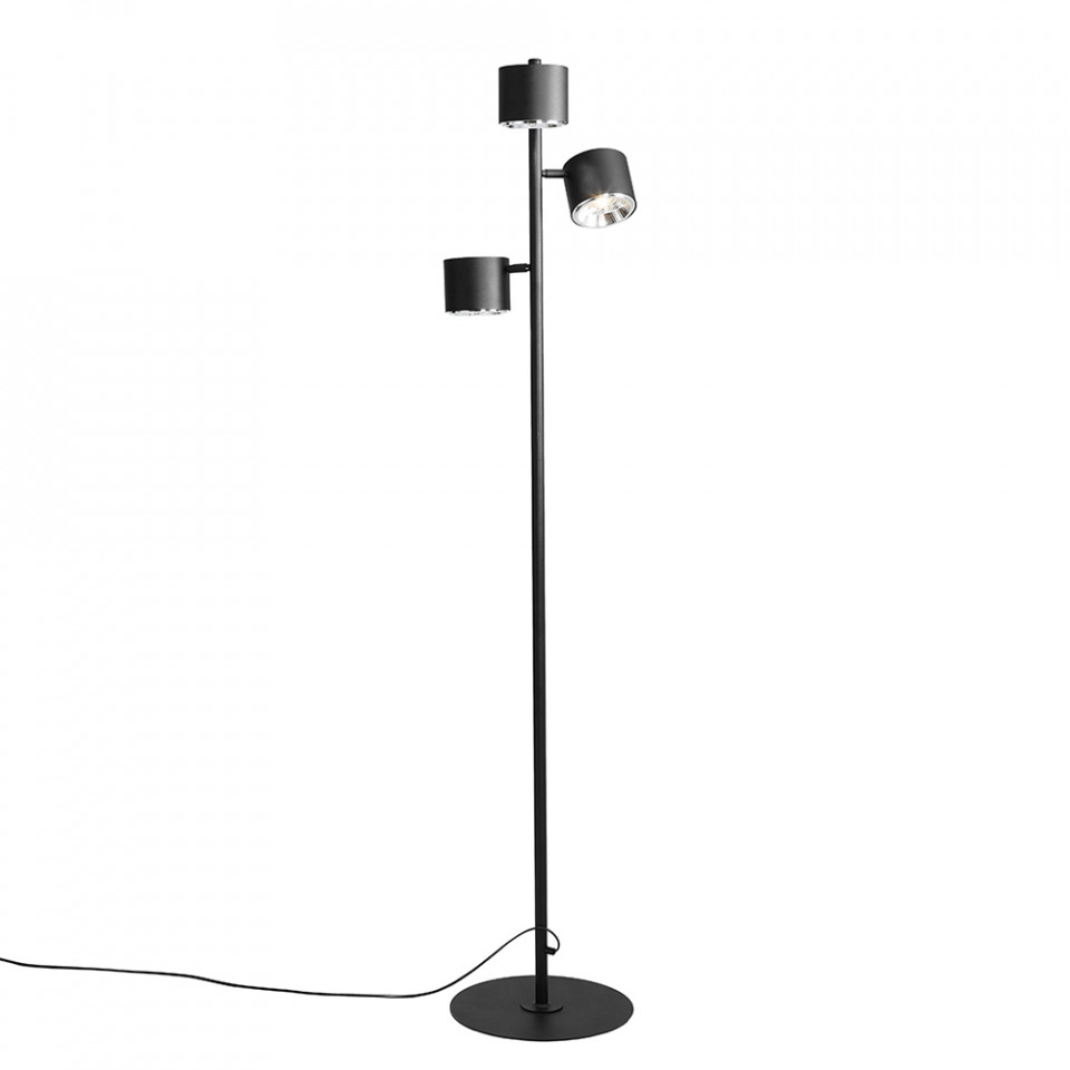 Quiet Object Lampadar negru din metal cu 3 becuri 165 cm Bot Quiet Object