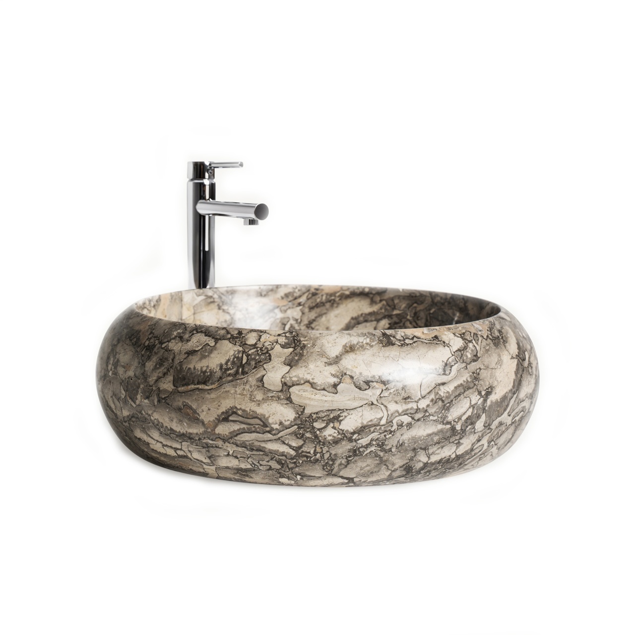 masca baie + lavoar + oglinda Lavoar baie gri din marmura Iris Vical Home