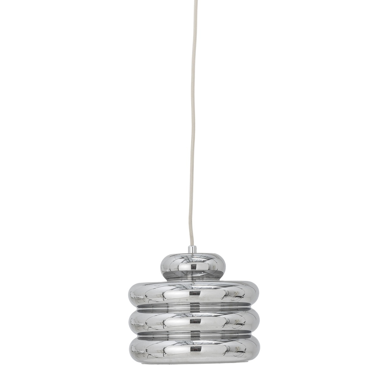 vitrina din sticla Lustra argintie din sticla Spike Bloomingville