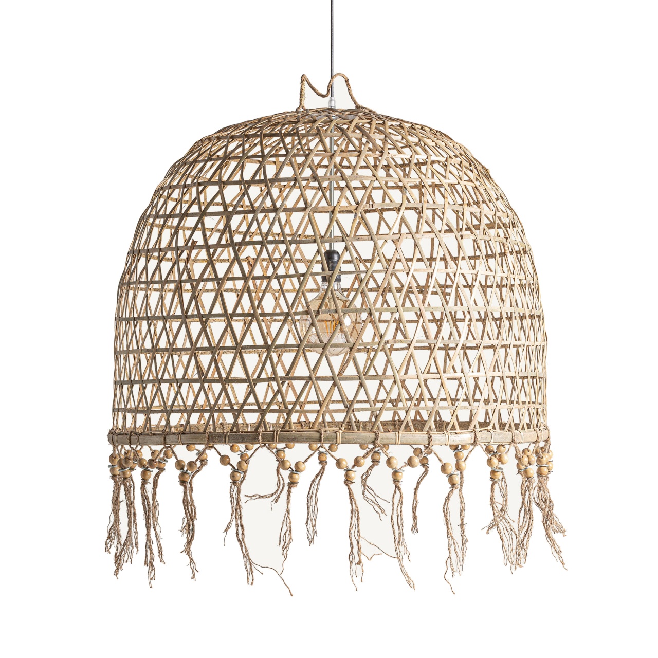 Lighting Fixtures Lustra maro din bambus Devad Vical Home