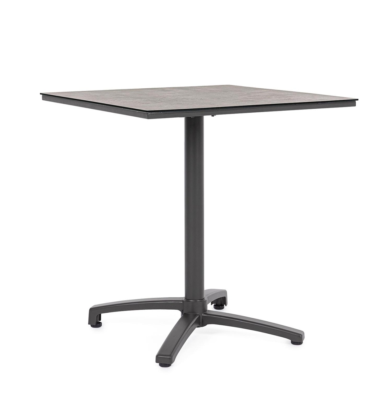 Outdoor Furniture Masa bistro exterior gri inchis din metal 70x70 cm Claret Bizzotto
