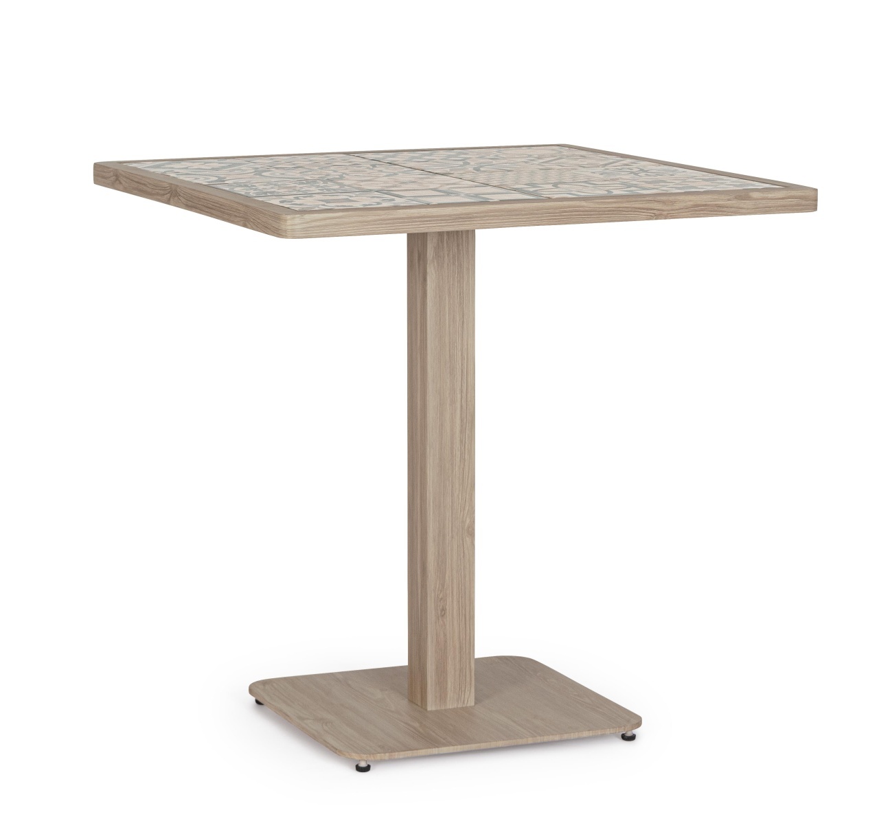 Outdoor Furniture Masa bistro exterior multicolora din metal 73x73 cm Kalimera Blue Bizzotto