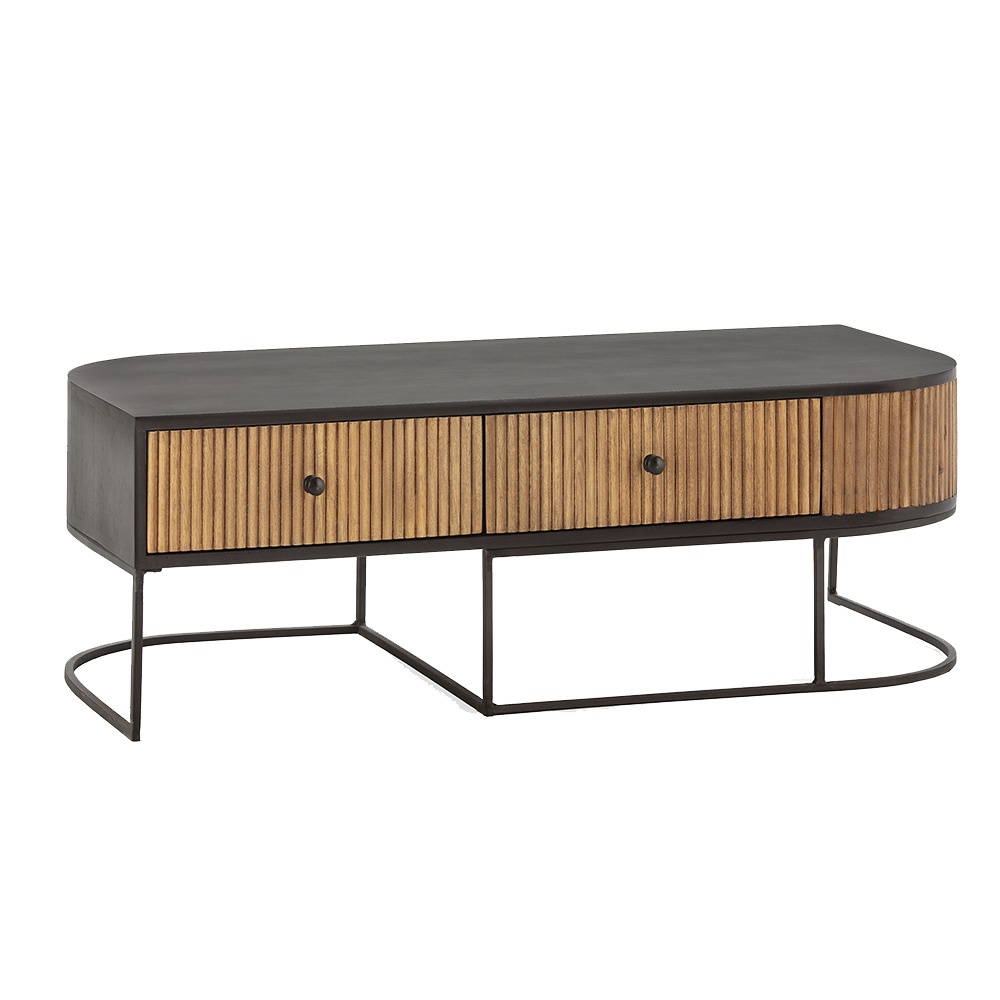 Quiet Object Masa de cafea maro/neagra din lemn 60x120 cm Cube Quiet Object