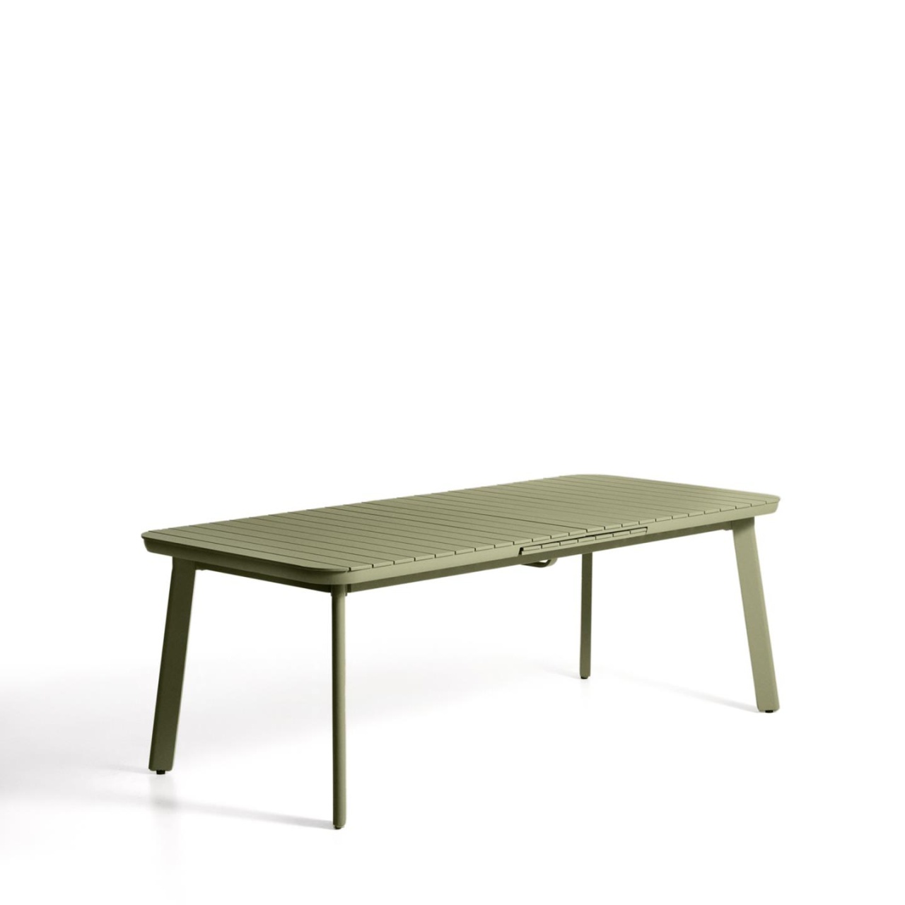 masa extensibila 12 persoane Masa dining extensibila exterior verde din metal 100x220(280) cm Izola Kave Home