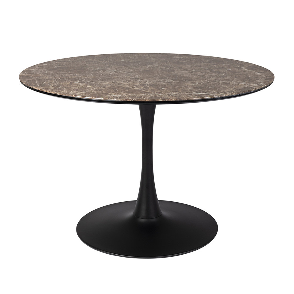 Quiet Object Masa dining maro/neagra din metal 110 cm Maru Quiet Object