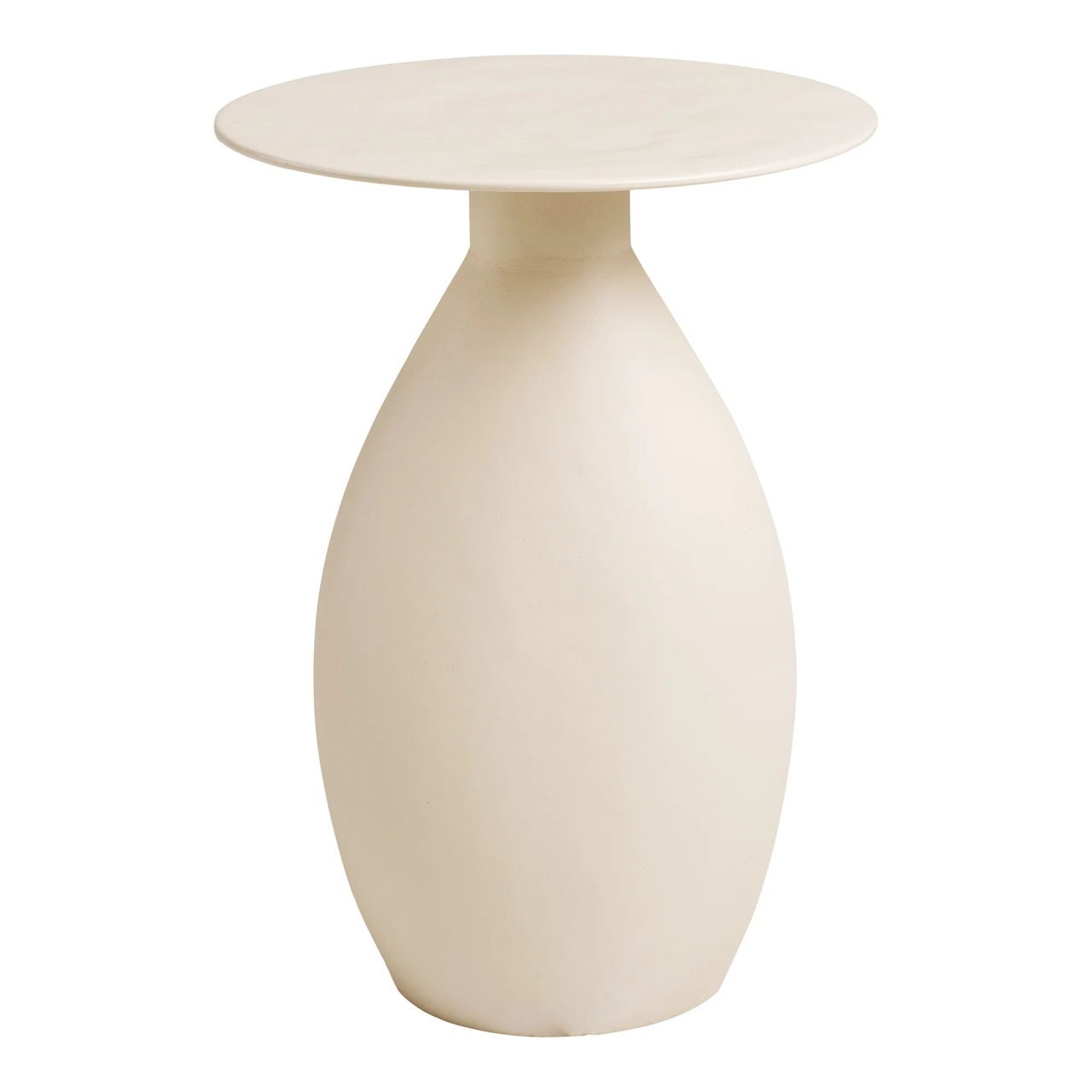 Accent Tables Masa laterala alb antic din metal 36 cm Calais House Nordic