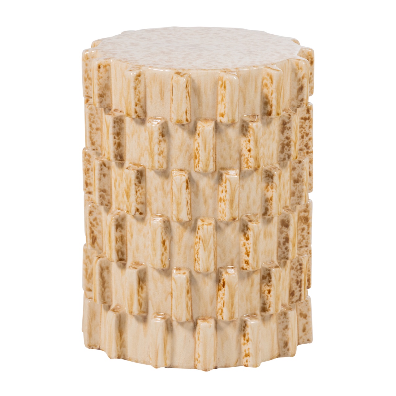 Accent Tables Masa laterala bej nisipiu din ceramica 35 cm Axu Woood