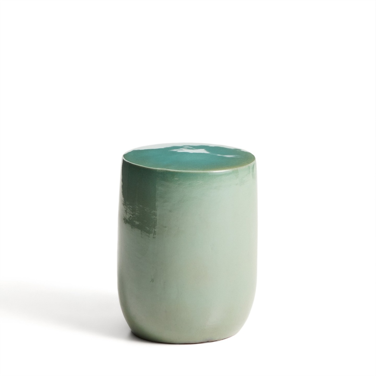 fotolii Masa laterala exterior turcoaz din ceramica 35 cm Mesquida Kave Home