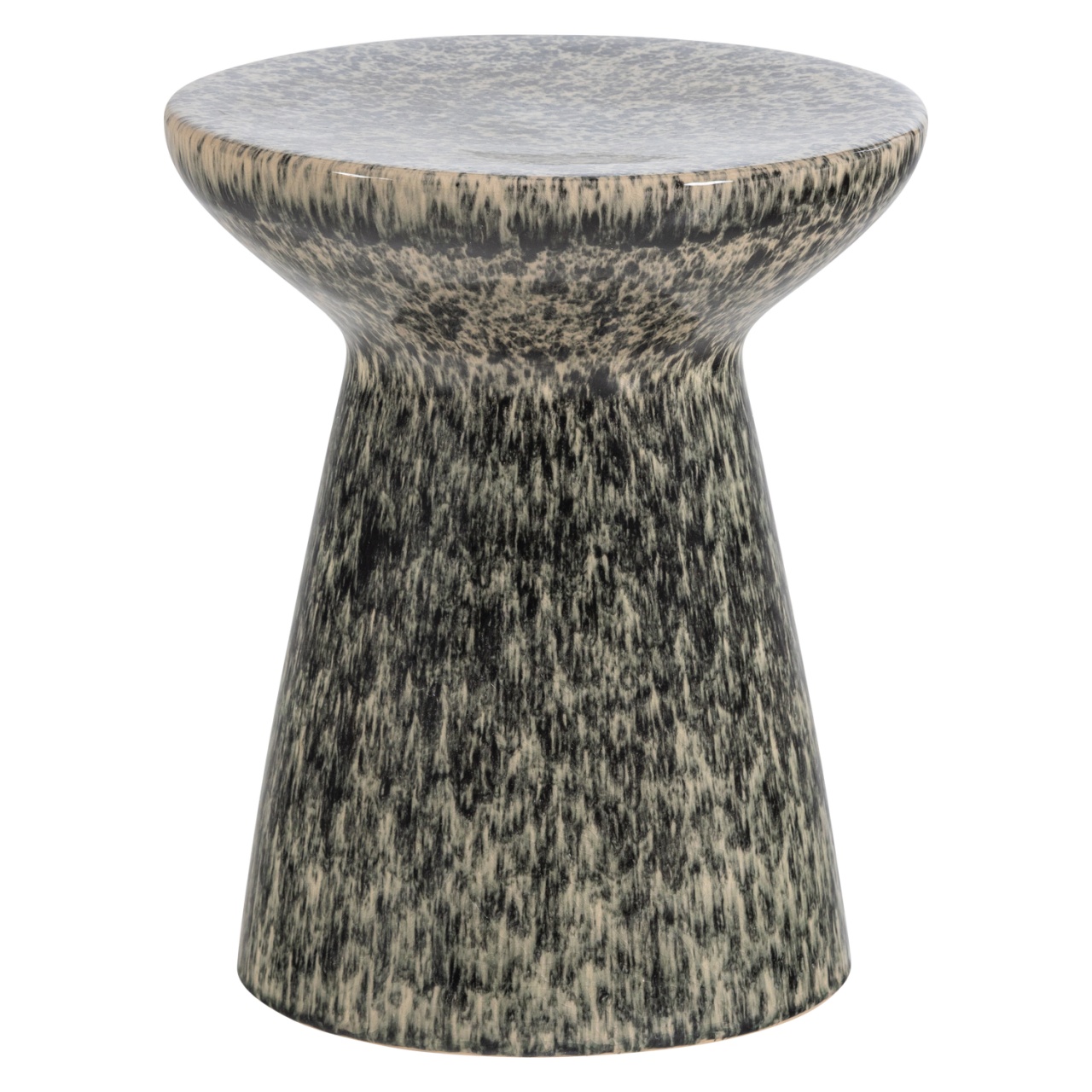 Accent Tables Masa laterala gri inchis din ceramica 35 cm Fleck Woood