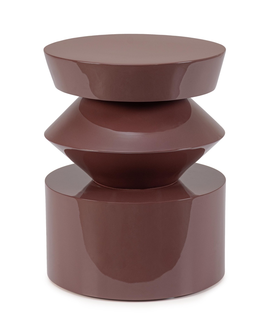 Tables Masa laterala maro caramiziu 40 cm Otilia Countour Bizzotto