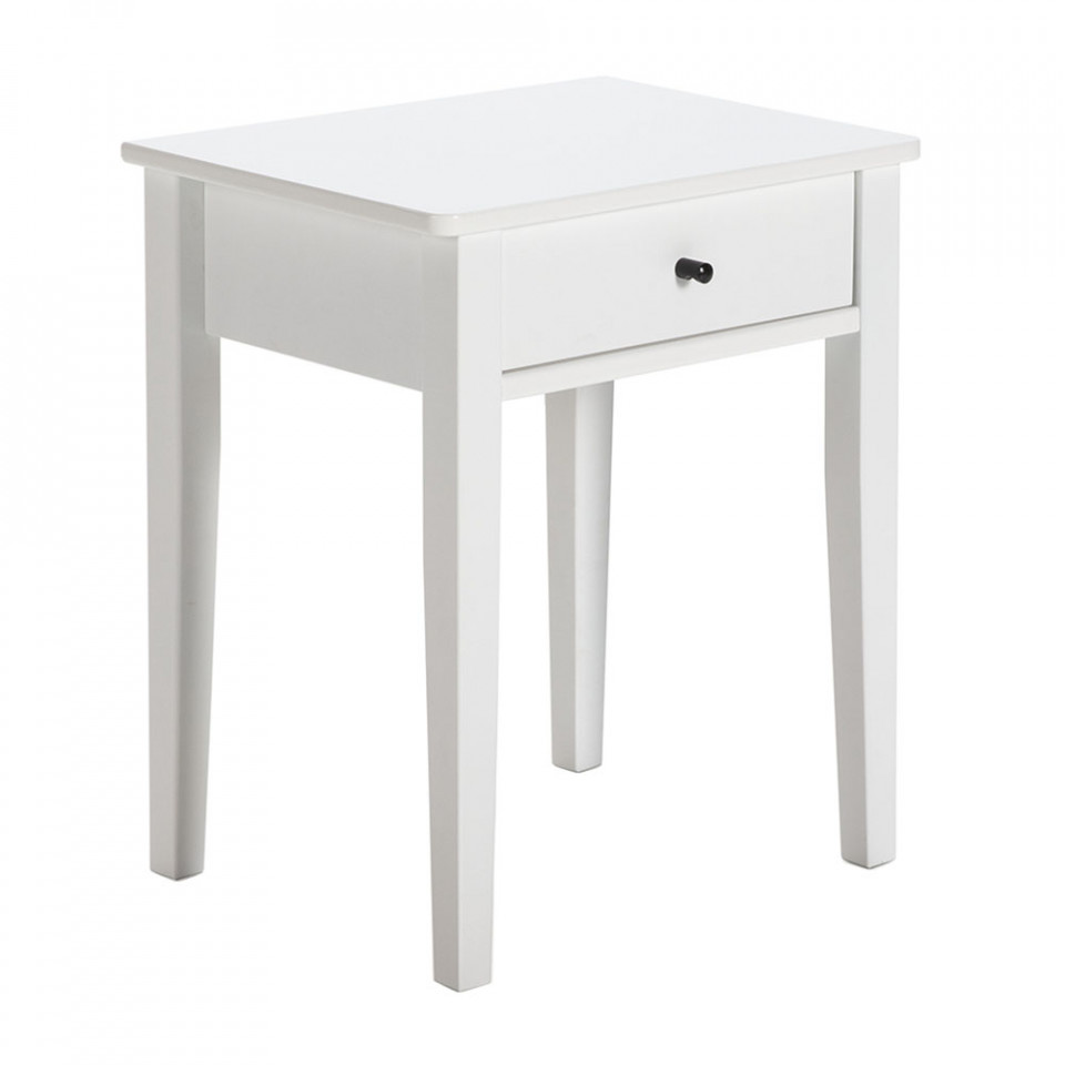 Quiet Object Noptiera alba din lemn Bart Quiet Object