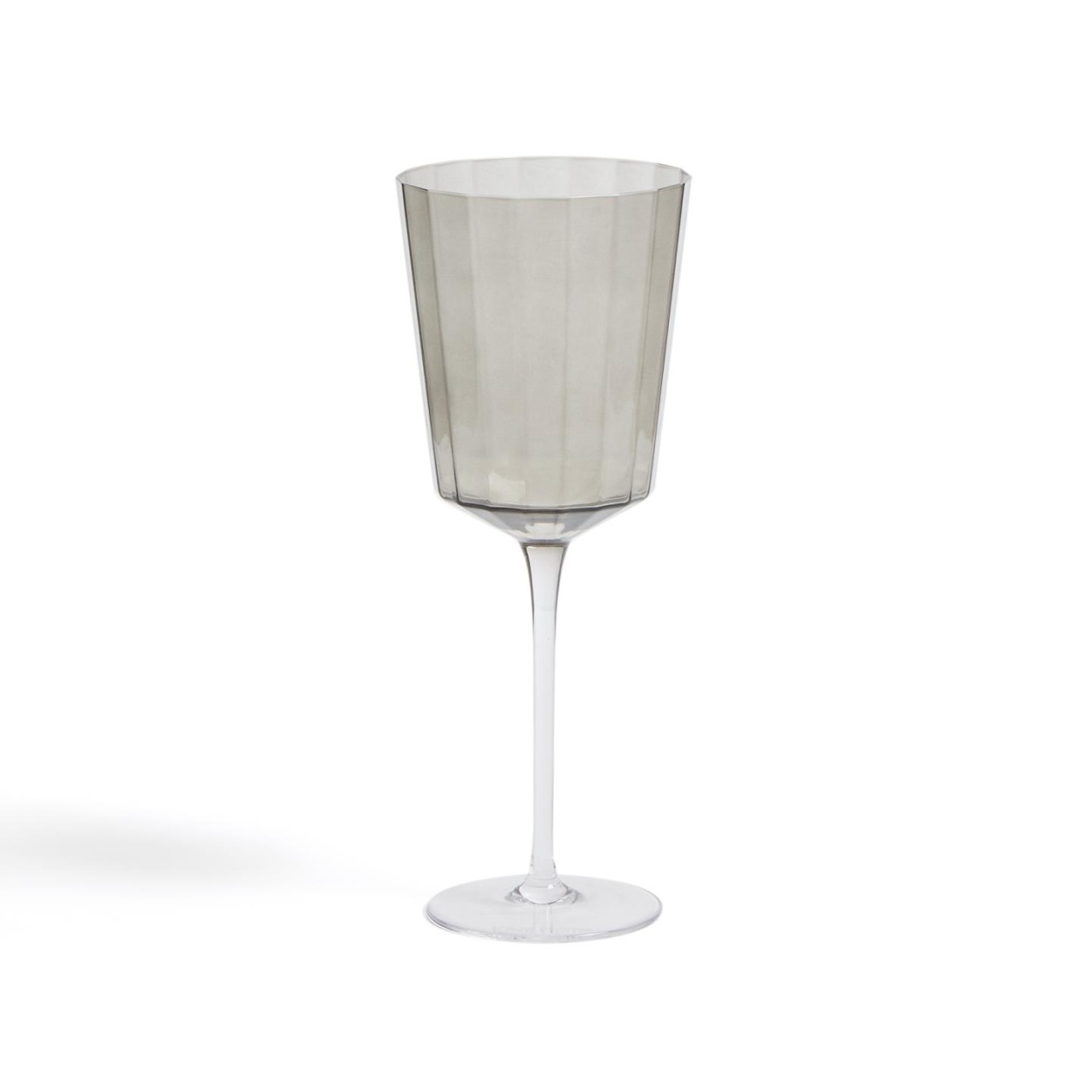 vin alb Pahar pentru vin gri din sticla 395 ml Clarien Kave Home