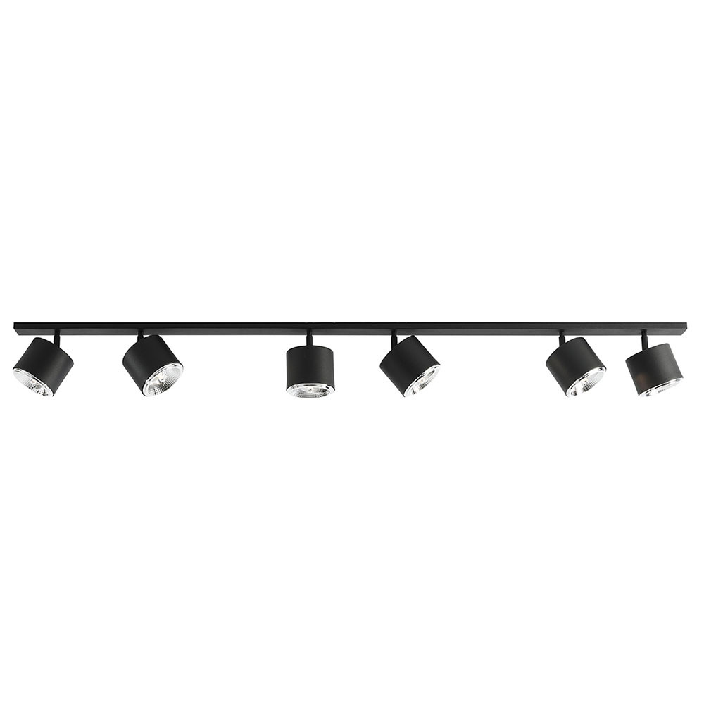 Quiet Object Plafoniera neagra din metal cu 6 becuri Bot Quiet Object