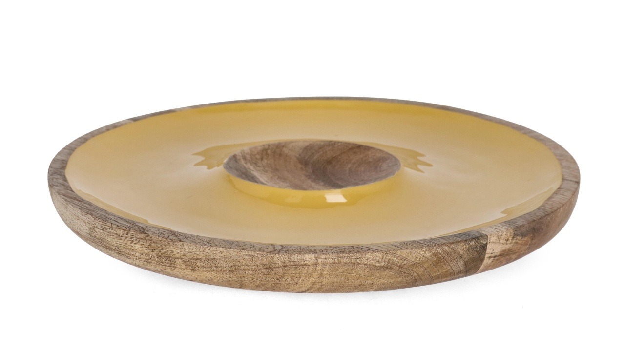 Plates Platou pentru aperitiv portocaliu/maro din ceramica 39 cm Thara Bizzotto