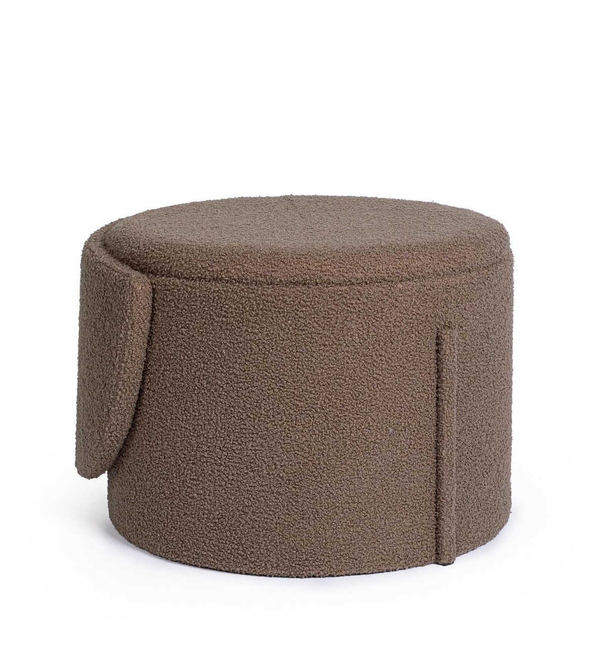 Ottomans Puf asimetric grej din textil 54x58 cm Anthea Bizzotto