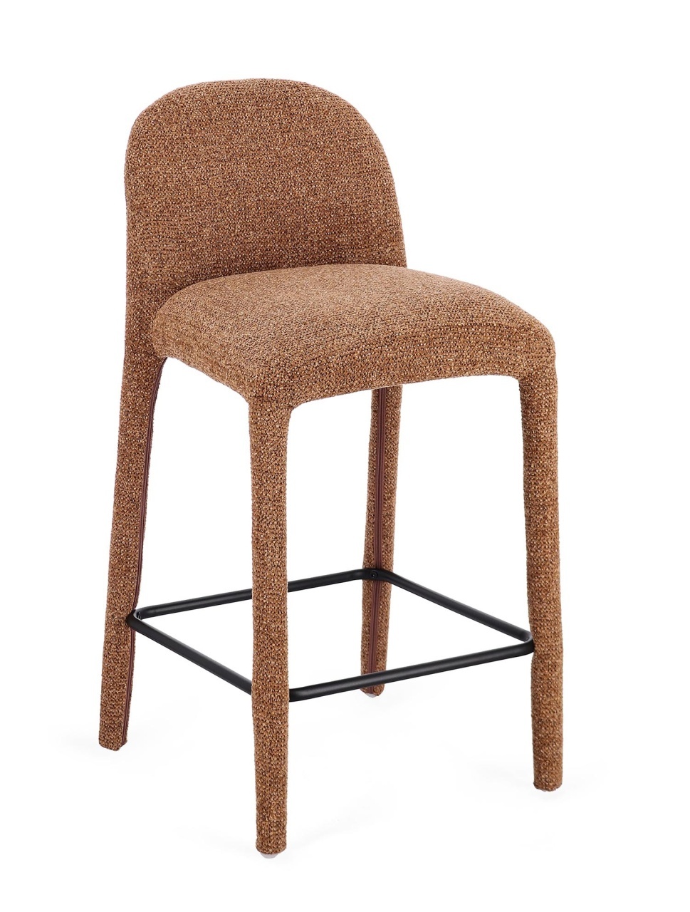 Chairs Scaun bar maro teracota din textil Antara Boucle Bizzotto