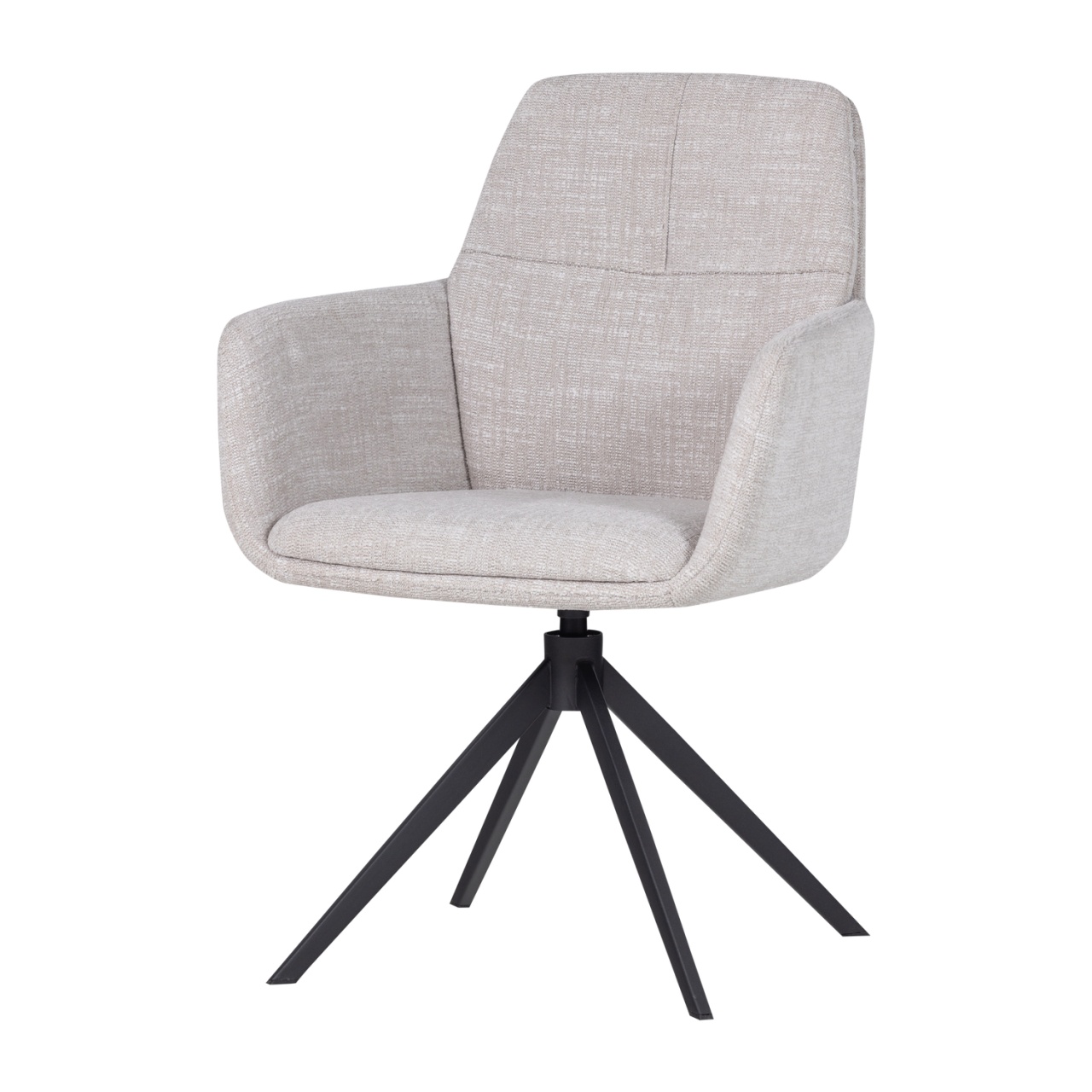 Chairs Scaun dining crem din textil Grant Woood