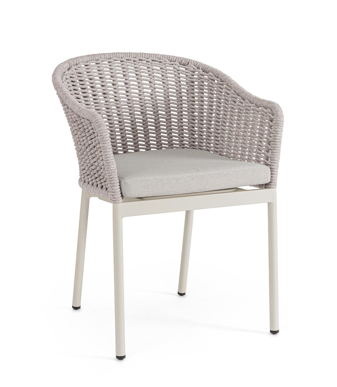 Outdoor Furniture Scaun dining exterior gri din metal Salines Bizzotto