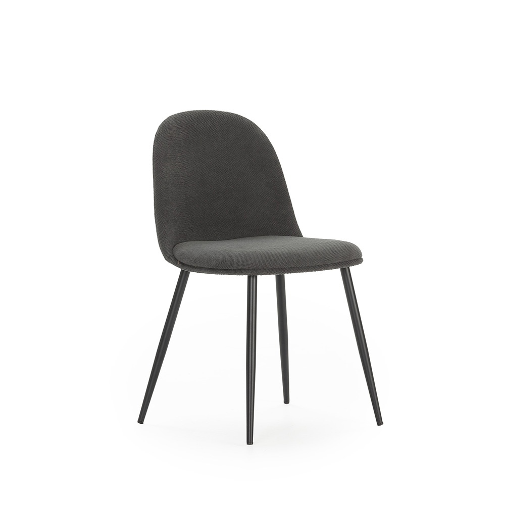 Quiet Object Scaun dining gri inchis din textil Malila Quiet Object