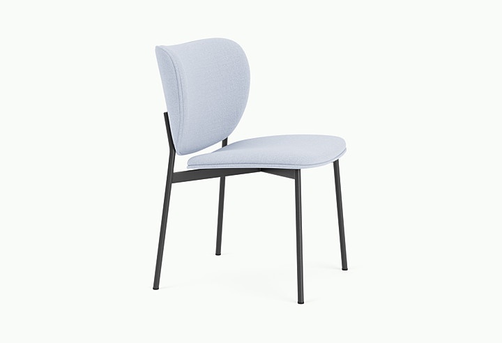 scaun albastru Scaun dining negru/albastru din metal Eve Kvadrat Vidar Ice - 723 FEST