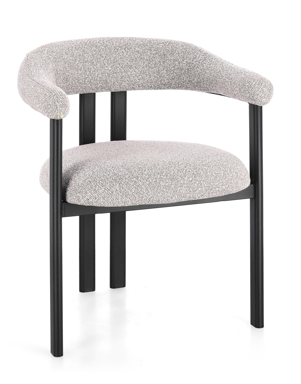 Chairs Scaun dining negru/gri din textil Giuditta Bizzotto