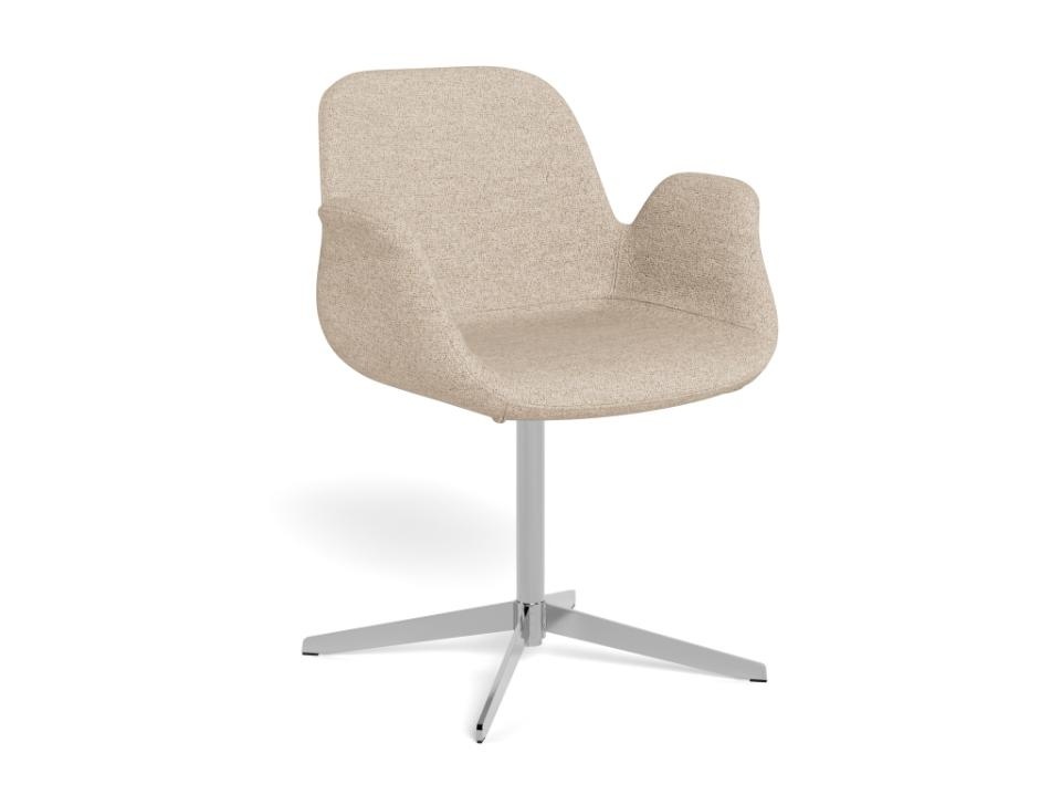 Quiet Object Scaun dining rotativ bej din textil Beth Boucle Quiet Object