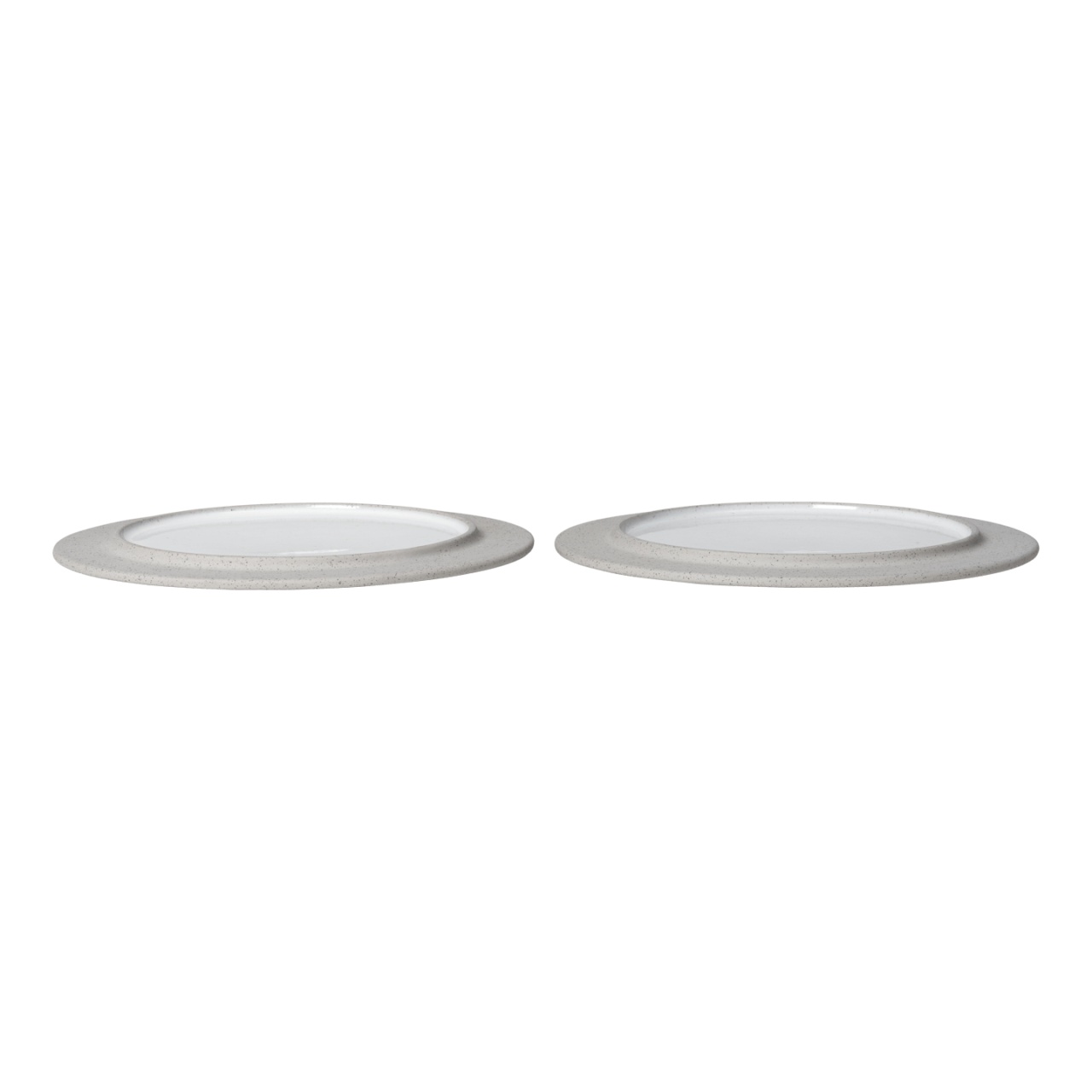Plates Set 2 farfurii pentru desert gri/albe din ceramica 22 cm Sonae Ferm Living