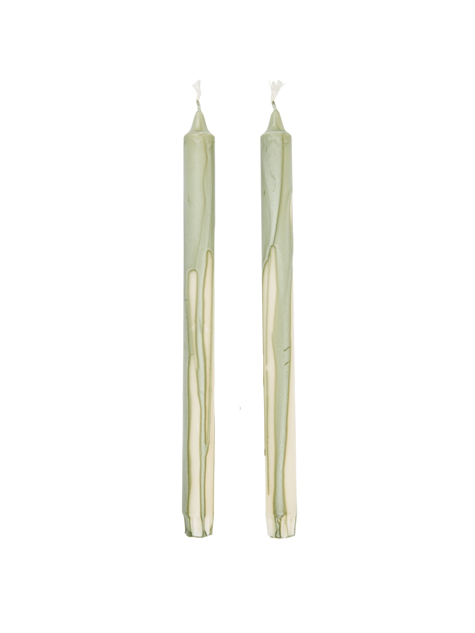Candles Set 2 lumanari verde ceai din fibre naturale 30 cm Dryp Ferm Living