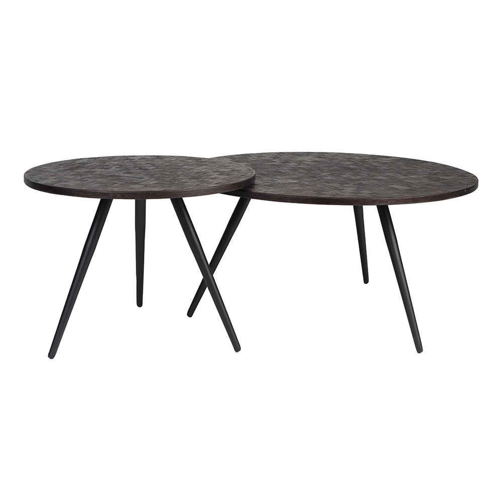 Quiet Object Set 2 mese de cafea maro din lemn Webster Quiet Object