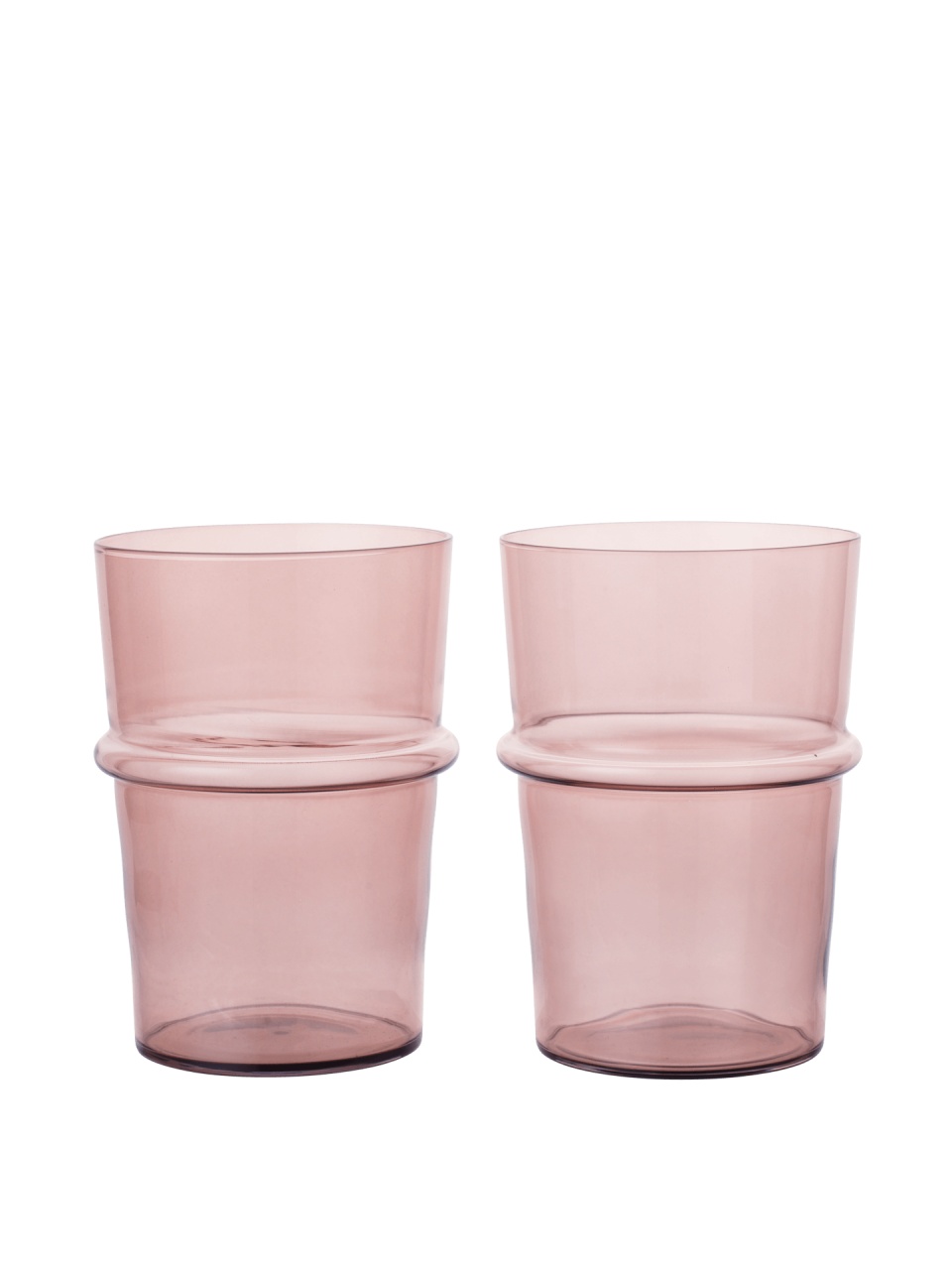 set pahare apa Set 2 pahare mov din sticla 450 ml Boya Ferm Living