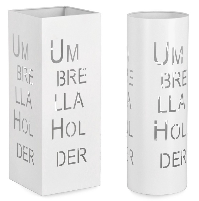 Set 2 suporturi pentru umbrele albe din metal Eymar Bizzotto