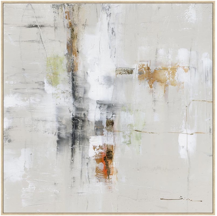 Posters, Prints, & Visual Artwork Tablou multicolor din fibre naturale 103x103 cm Bold Bizzotto