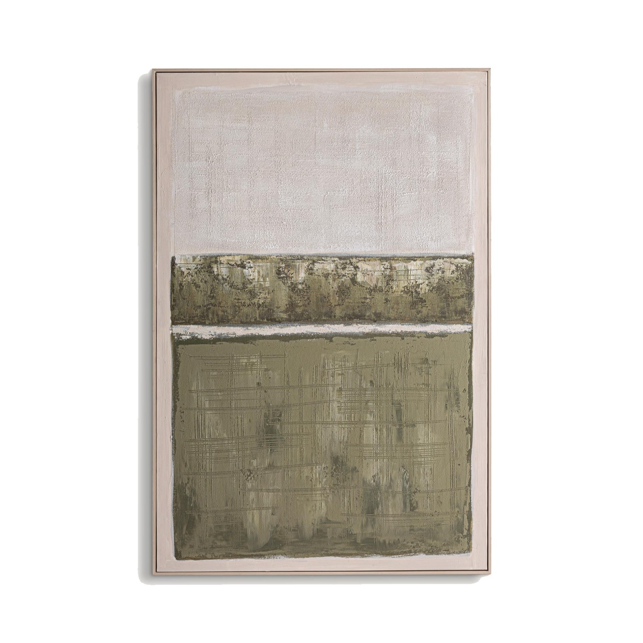 bucatarii rustice Tablou verde/maro din fibre naturale 100x150 cm Kain Vical Home