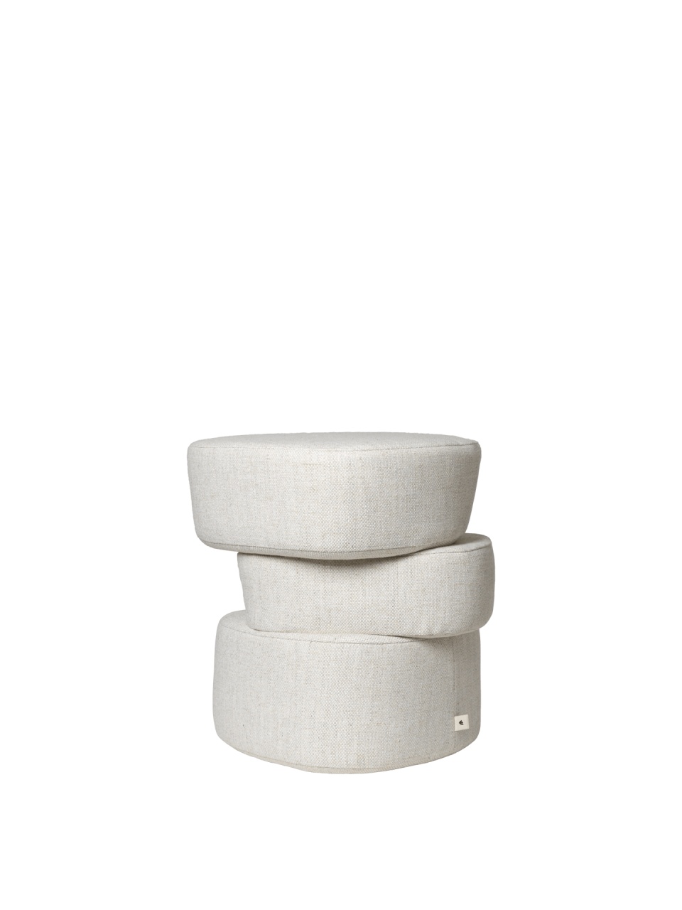 Ottomans Taburet alb antic din textil 41x43 cm Plyo Ferm Living