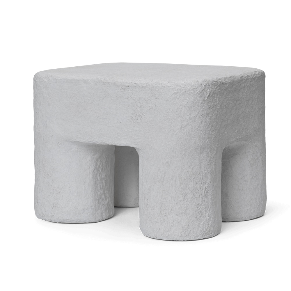 Ottomans Taburet alb din bumbac 28x34 cm Podo Ferm Living