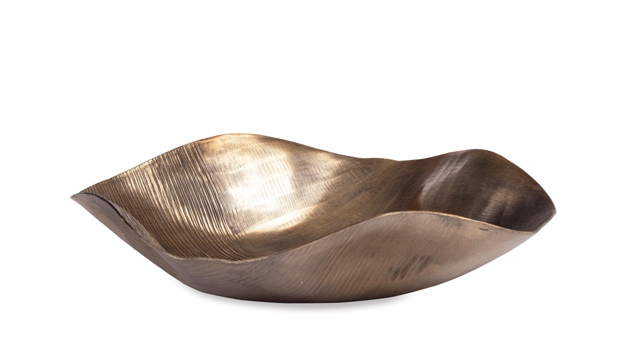 Decorative Trays Tava decorativa aurie din metal 32x32 cm Reel Bizzotto