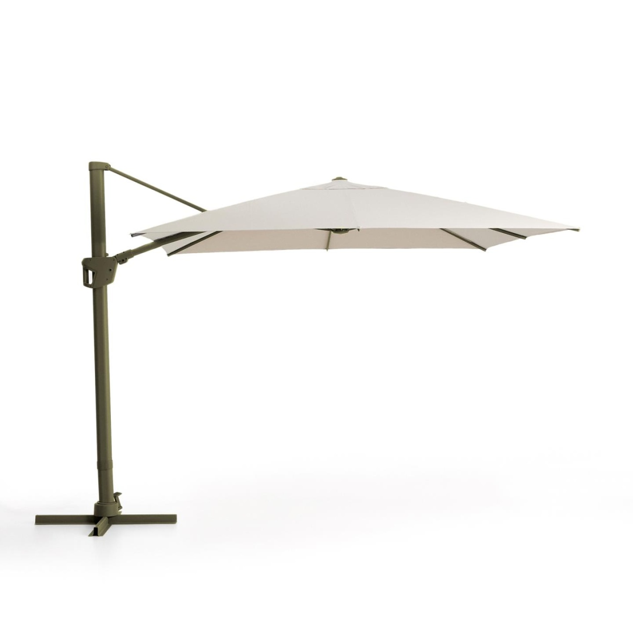 umbrela de soare Umbrela soare bej/verde din textil 300 cm Noli Kave Home