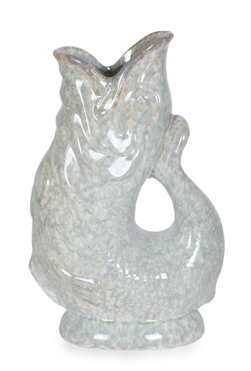 Vases Vaza albastru deschis din ceramica 40 cm Sylori Fish Bizzotto