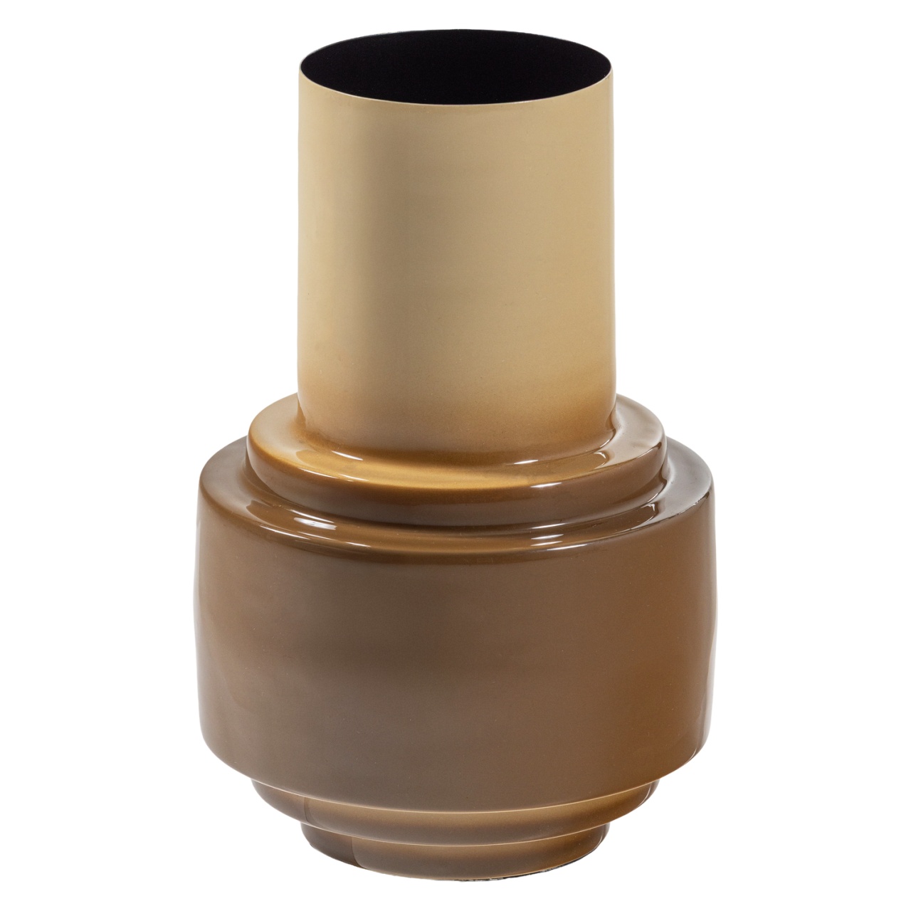 Vases Vaza decorativa bej nisipiu din metal 34 cm Orba Woood