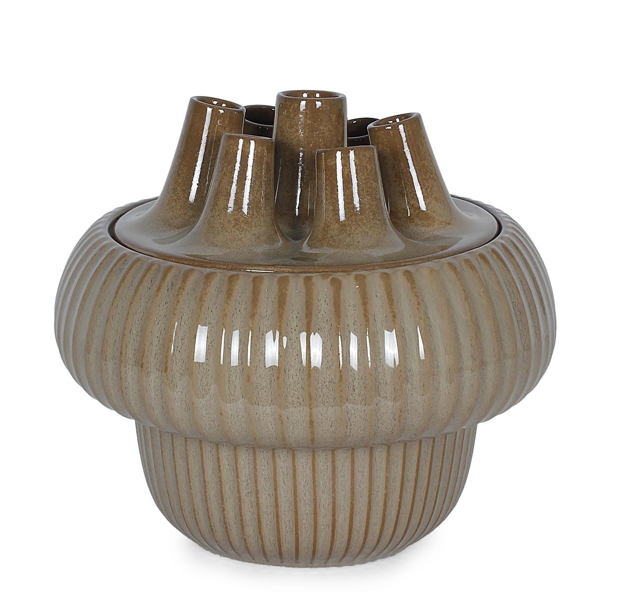 Vases Vaza grej din ceramica 26 cm Olyssia Bizzotto