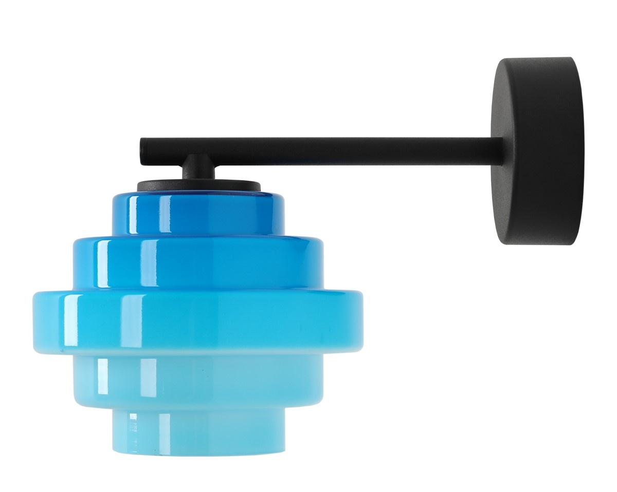 Wall Light Fixtures Aplica albastra/neagra din metal Filo Aldex