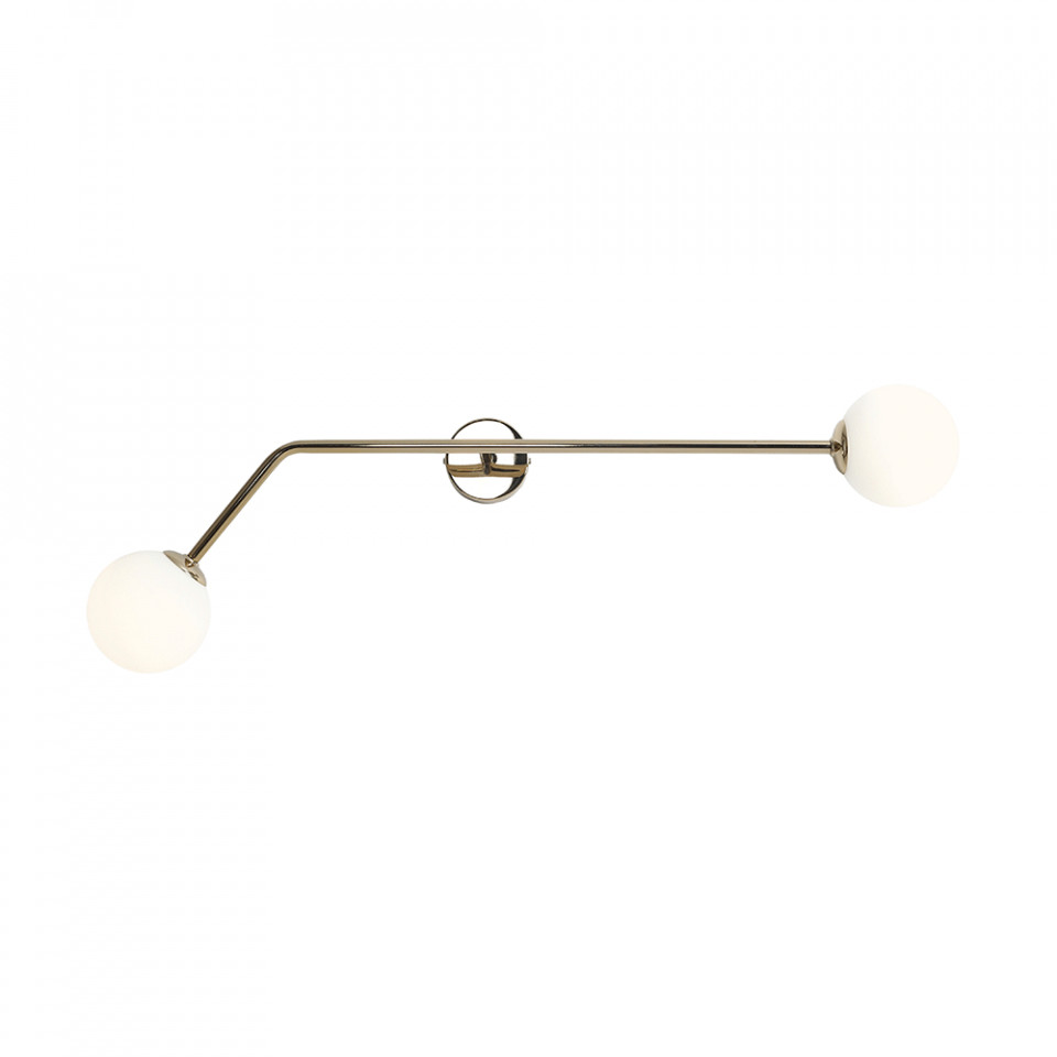 Quiet Object Aplica aurie/alba din metal cu 2 becuri Pure Quiet Object