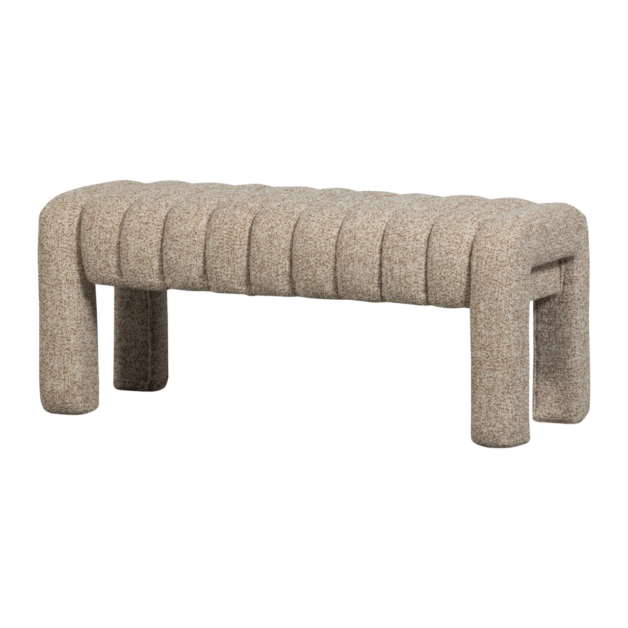 Chairs Bancheta maro din textil 110 cm Frex Boucle Woood