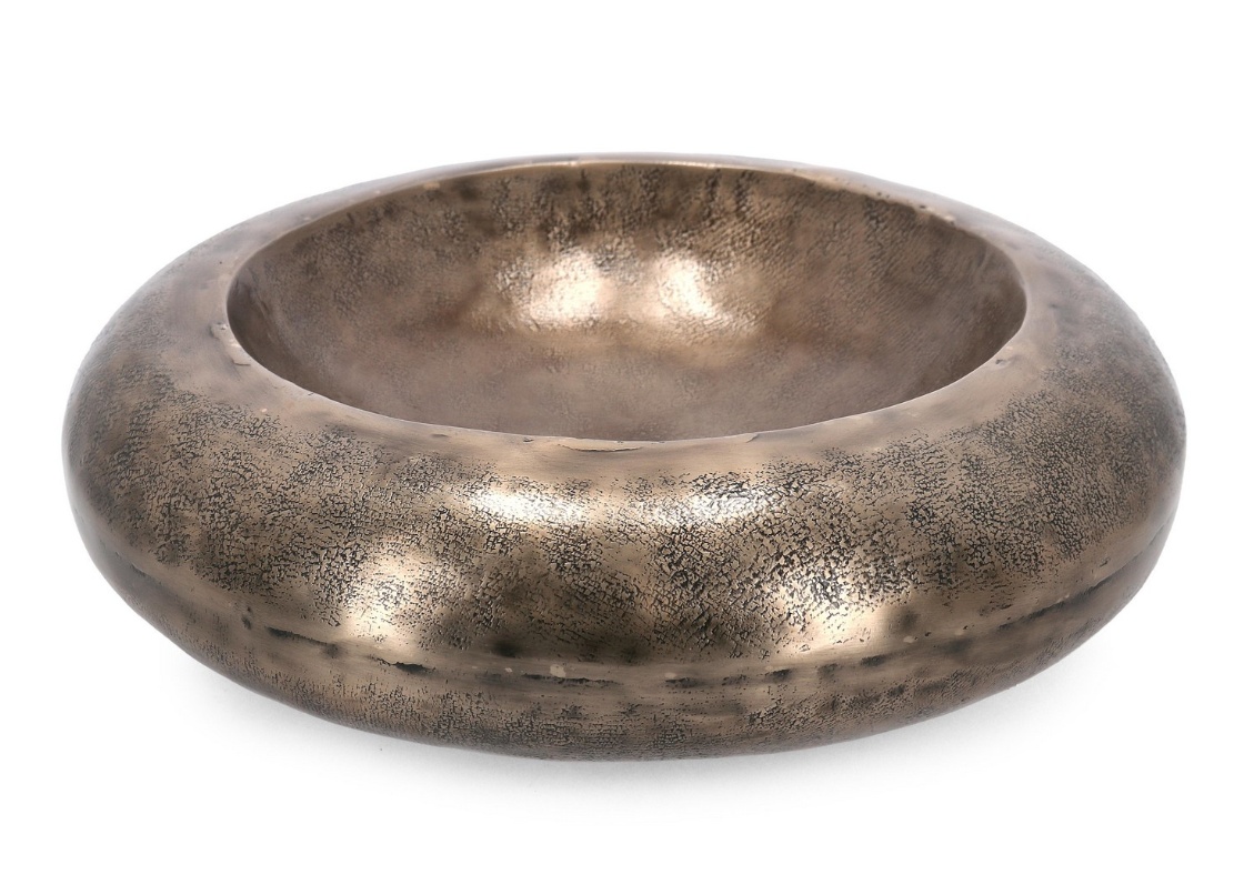 Decorative Bowls Bol decorativ auriu din metal 45 cm Nadu Bizzotto
