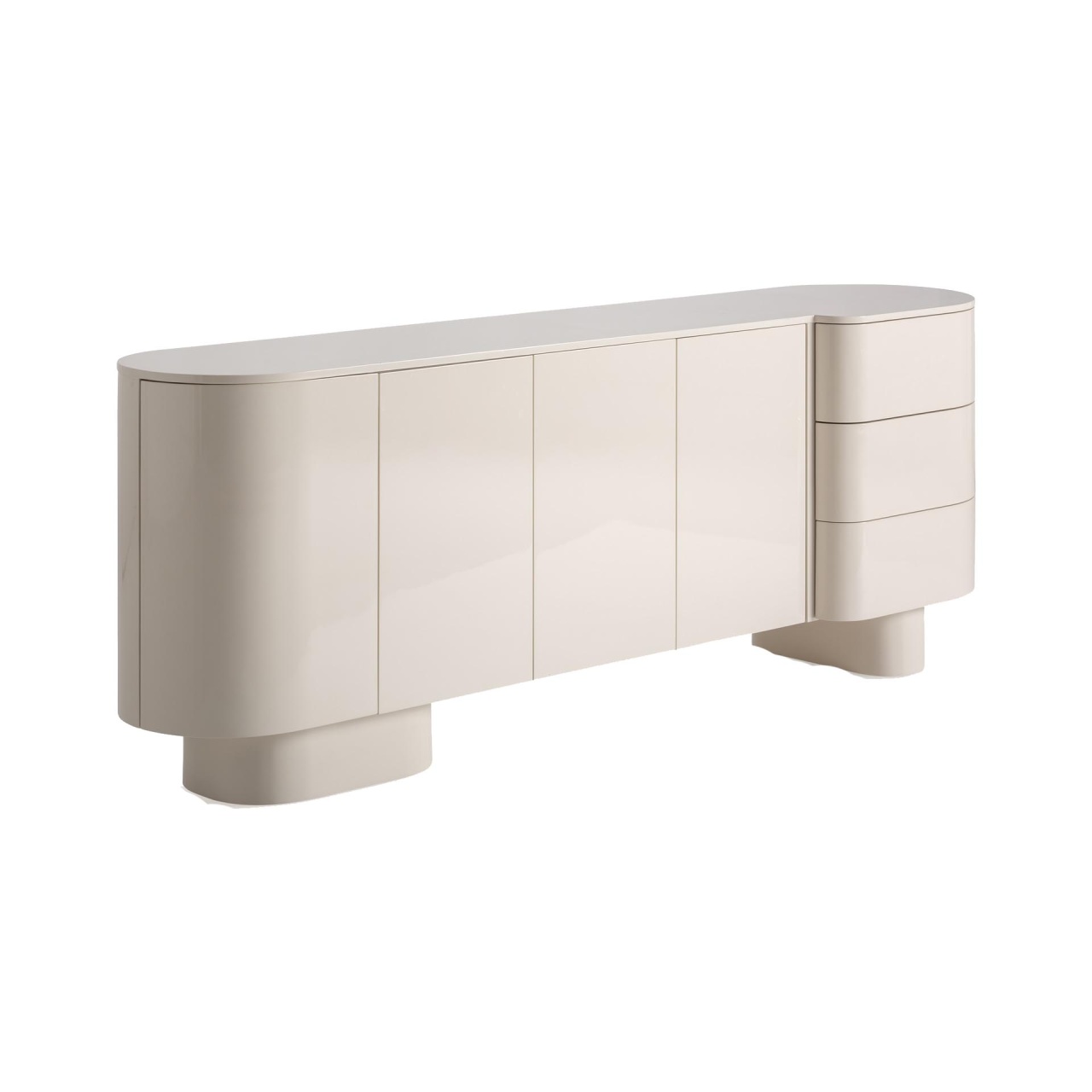 pilote 200/220 Bufet inferior alb antic 220 cm Haton Vical Home