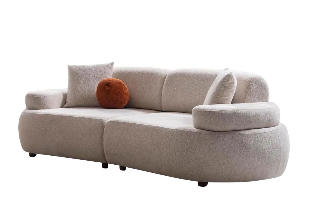Sofas Canapea crem din textil pentru 3 persoane Rio The Home Collection