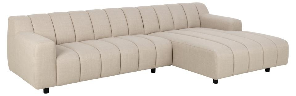 Quiet Object Canapea cu colt bej din textil pentru 2.5 persoane Oakland Right Quiet Object